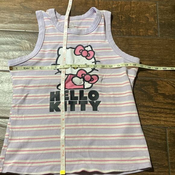 Hello Kitty Striped Kids Tank Top - Pink and White Size XL (15-17) - Picture 8 of 9